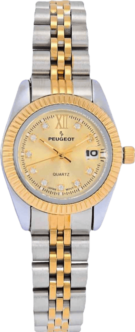 Women's Two-Tone 25mm Fluted Bezel Steel Bracelet Watch