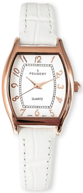 Women 26 x 32mm Cushion Shape Watch with White Leather Band