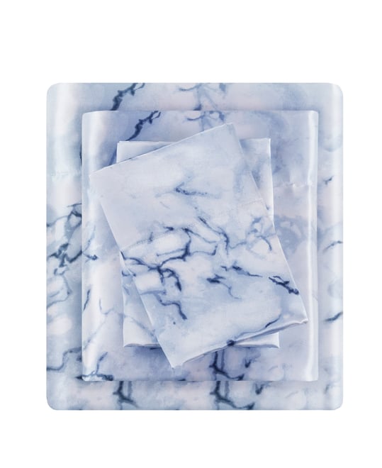 Printed Satin Sheet Set, King