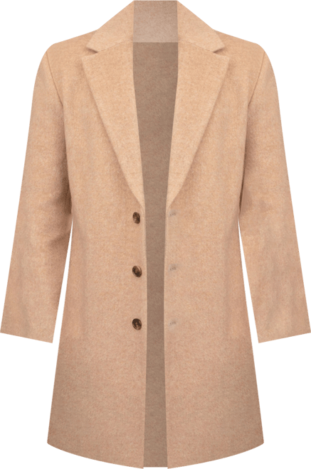 Men's Wool Blend Single-Breasted Topcoat