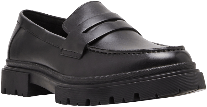 Men's Akkron Leather Lug-Sole Penny Loafers