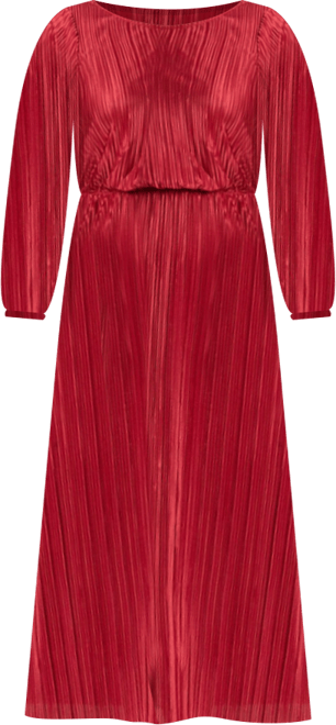 Women's Plus Size Plisse Open Sleeve Dress