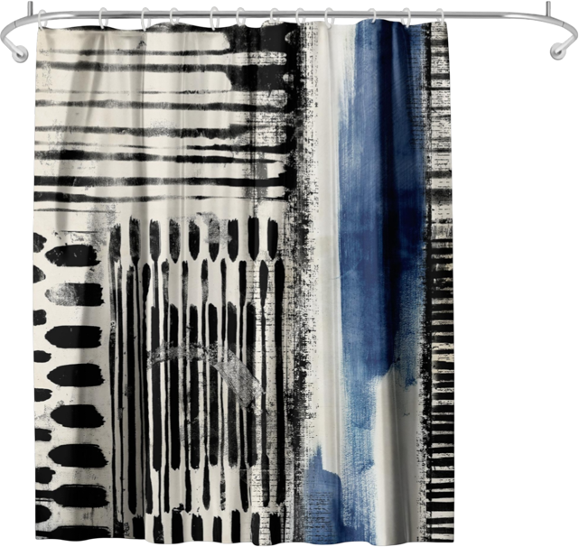 Abstract Shower Curtain No Borders Shower Curtain by Pi Creative Art