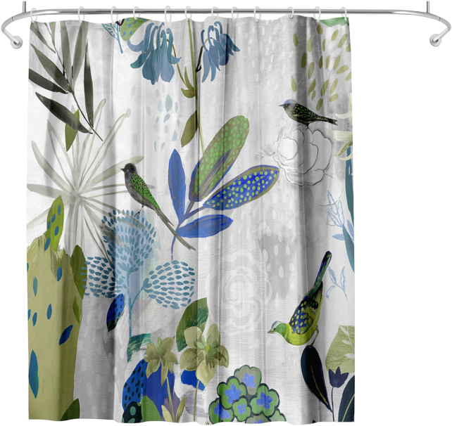 Floral Shower Curtain Where the Passion Flower Grows by Pi Creative Art