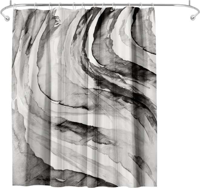 Abstract Shower Curtain Gulf by Pi Creative Art