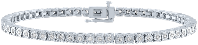 Diamond Tennis Bracelet (1 ct. t.w.) in Sterling Silver, 14k Gold-Plated Sterling Silver or 14k Rose Gold-Plated Sterling Silver