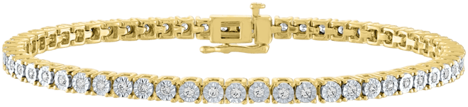 Diamond Tennis Bracelet (1 ct. t.w.) in Sterling Silver, 14k Gold-Plated Sterling Silver or 14k Rose Gold-Plated Sterling Silver