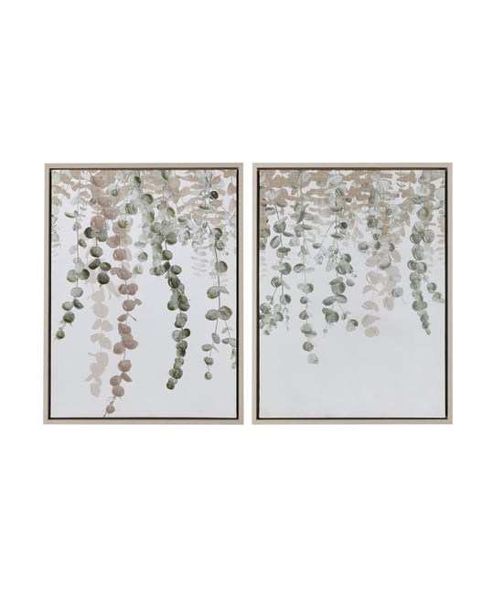 Botanical Waterfall Eucalyptus 2-Pc. Framed Canvas Wall Decor Set