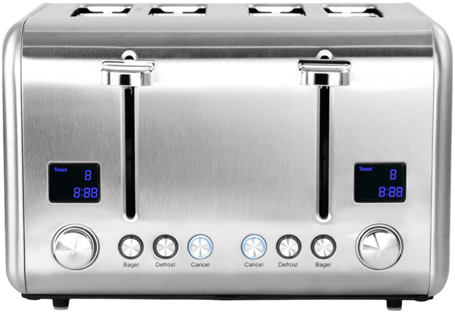 4 Slice Stainless Steel Toaster