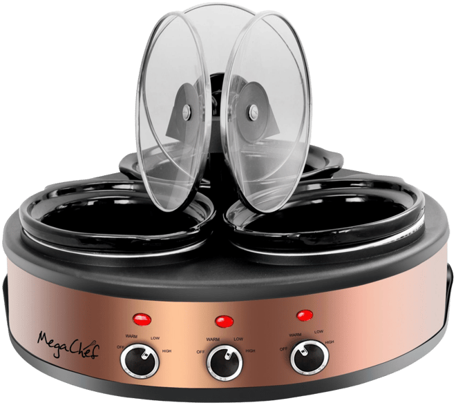 Triple 1.5 Quart Slow Cooker and Buffet Server