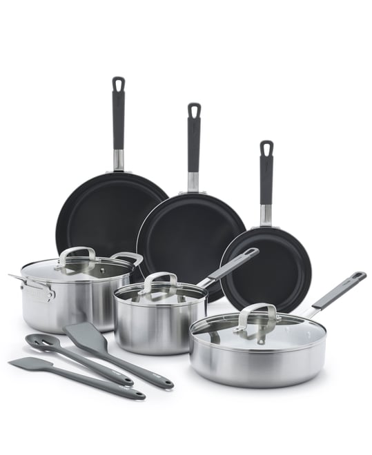 GreenPan X Bobby Flay Stainless Steel Uncoated Nonstick 12-Piece