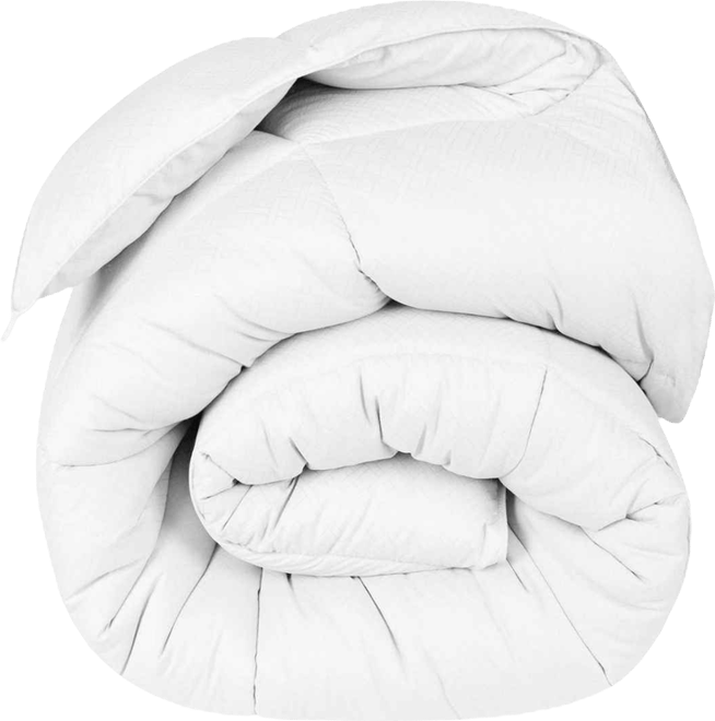 Monochrome Basketweave Plush Microfiber Down Alternative Comforter, King