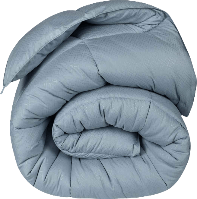 Monochrome Basketweave Plush Microfiber Down Alternative Comforter, King