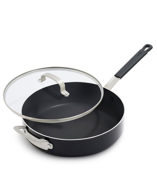 X Bobby Flay Professional Grade Ceramic Nonstick 4.5-Quart Saute Pan with Lid