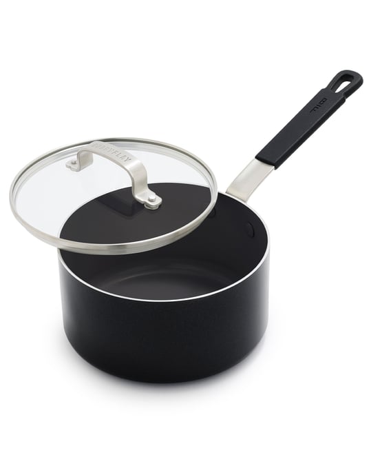 X Bobby Flay Professional Grade Ceramic Nonstick 2.53-Quart Saucepan with Lid