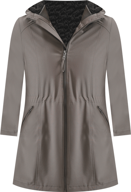 Calvin Klein Womens Hooded Faux-Fur-Lined Anorak Raincoat Macy's