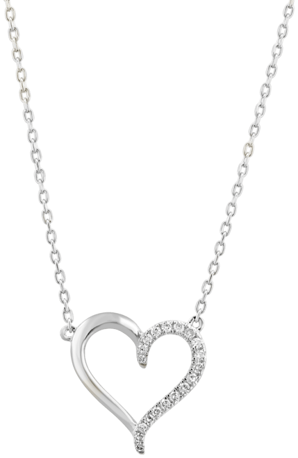 Sterling Silver .05 CT Diamond Heart 18 Sterling Silver .05 CT Diamond Heart 18