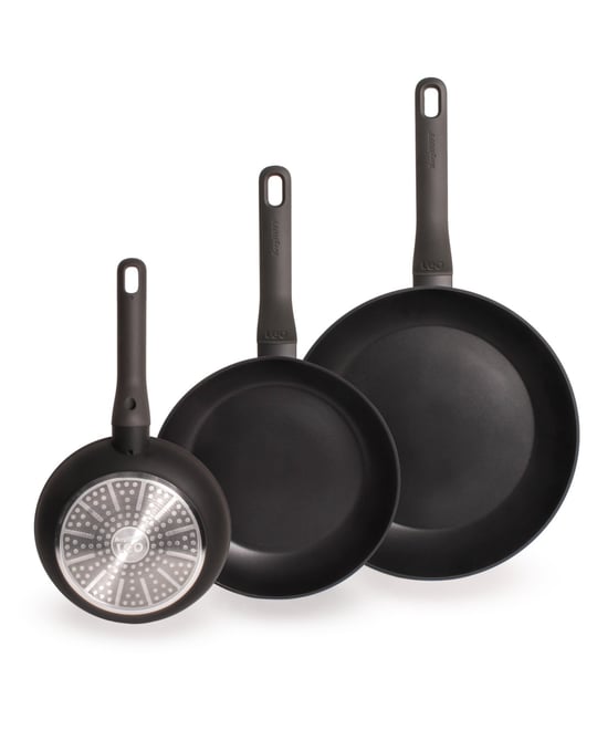 Leo 3Pc Nonstick Fry Pan Set, 8", 10", 11"