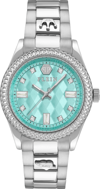 Women's Queen Crystal Stainless Steel Bracelet Watch 38mm