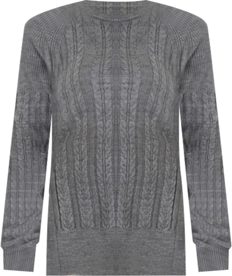 Women's At Last Cable Knit Jumper with Slit