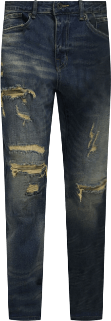 Shop Decibel Straight Washed RR Jeans JP23241SNZ-BLU blue