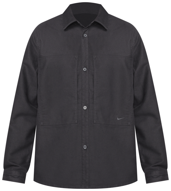 Nike Life Camisa safari de manga larga de gamuza para hombre