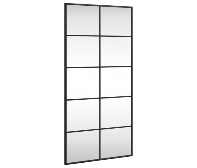 Wall Mirror Black 19.7"x39.4" Rectangle Iron