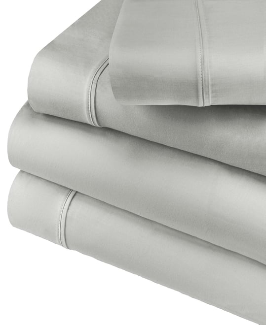 600 Thread Count Cotton Blend Solid Deep Pocket Sheet Set, Olympic Queen