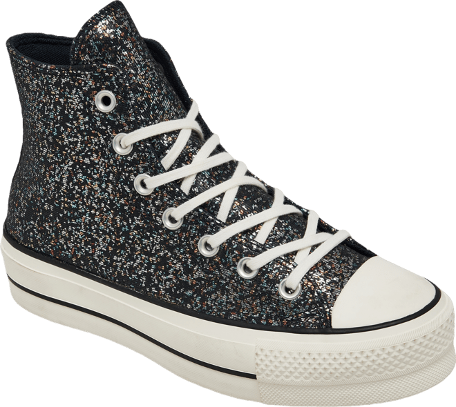 Converse nere platform pelle best sale