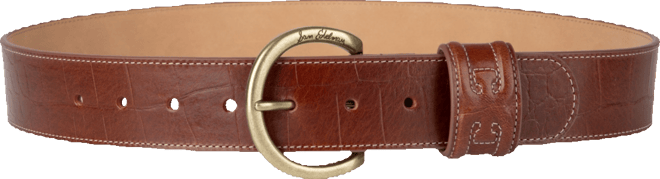 Women's Glossy Pebble Grain Textured Leather Belt