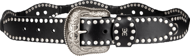 Women's Western Concho Scalloped Belt