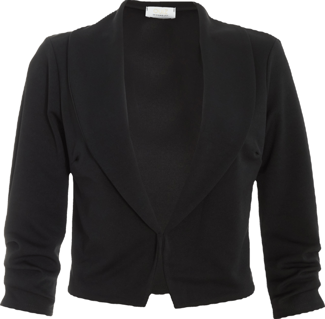shawl collar crop jacket