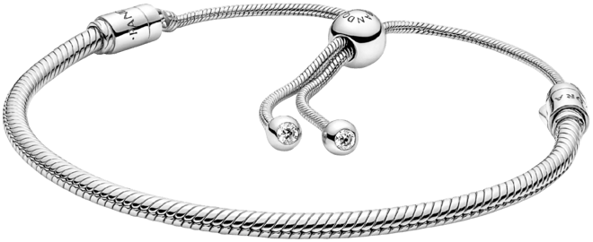 Moments Cubic Zirconia Snake Chain Slider Bracelet