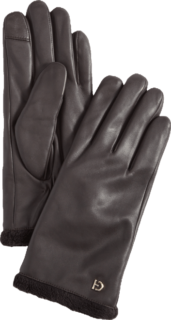 Cole Haan Women s Faux Fur Lined Leather Gloves Macy s