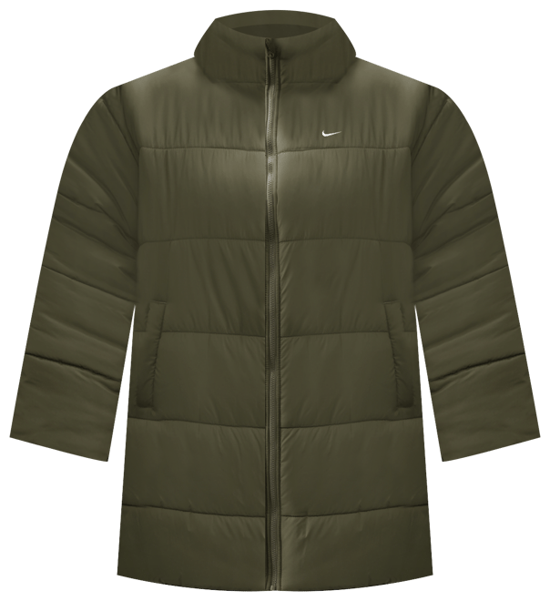 Nike Sportswear Classic-dynejakke Løs Therma-FIT-parka til kvinder (plus size)
