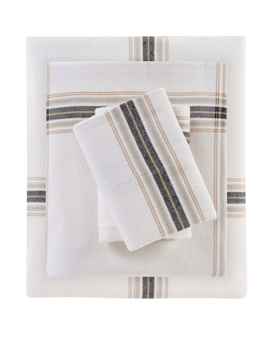 Printed Flannel 4-Pc. Sheet Set, Queen