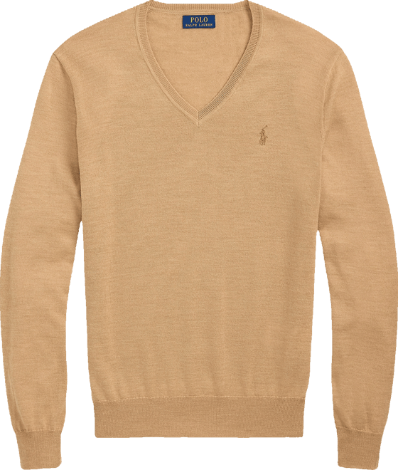 Men's Washable Wool V-Neck Sweater