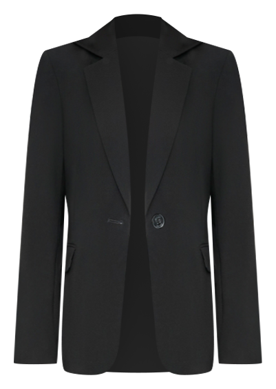 Women's Notch-Collar One-Button Long Sleeve Blazer Jacket