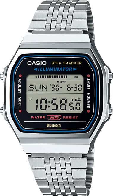 Casio Men's and Women's Silver Tone Stainless Steel Watch, 41.6mm, ABL100WE-1AV