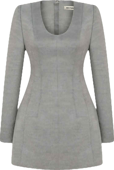 Women's Padded Shoulder Long Sleeve Minidress