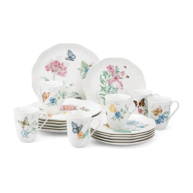 Lenox Butterfly Meadow 18-pc. Porcelain Dinnerware Set, Color