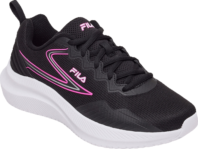FILA Memory Primo Forza Womens Running Shoes, Color: Black Pink