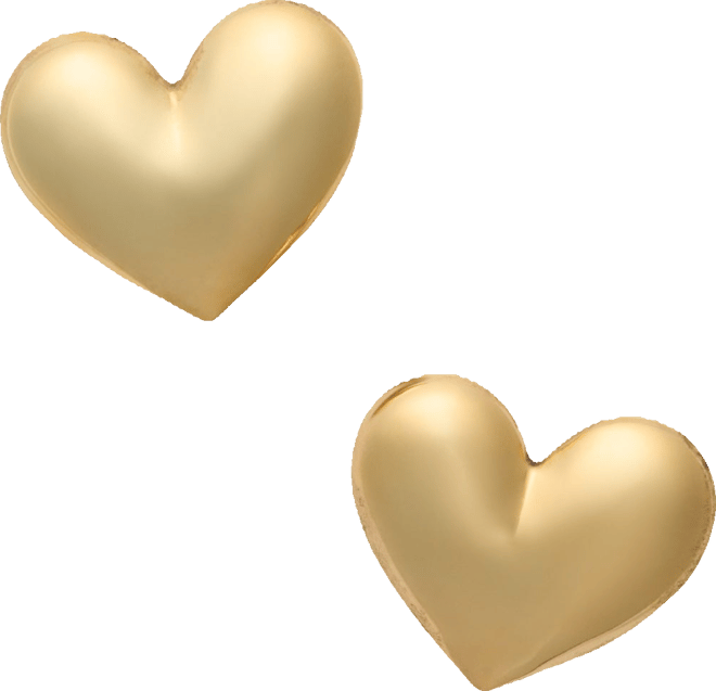 Gold Hart Earrings