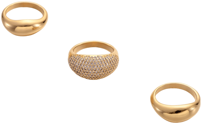 18K Gold Timeless Glamour Ring Set