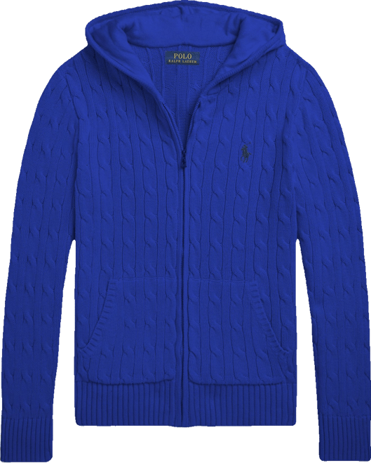 Polo Ralph Lauren Big Boys Cable Cotton Hooded Full Zip Sweater Macy s