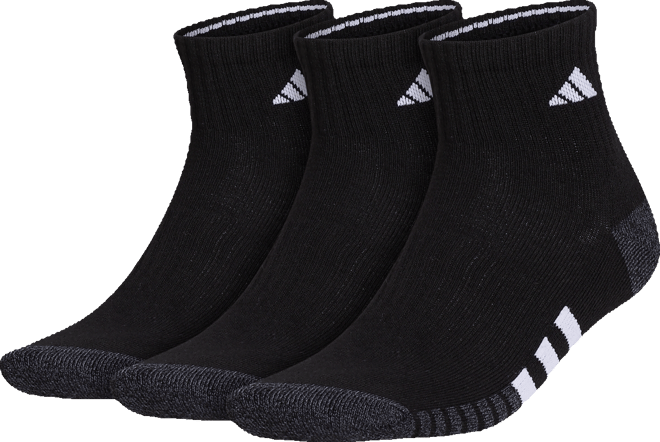 Men's 3-pk. Cushioned Quarter Logo Socks
