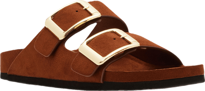 Bodie Buckle Footbed Slide Sandals