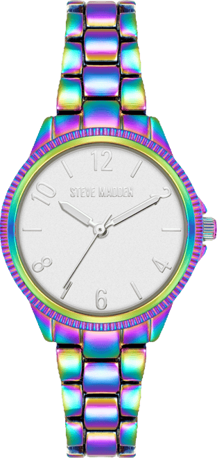 Women's Everyday Rainbow Alloy Metal Bracelet Watch, 30mm