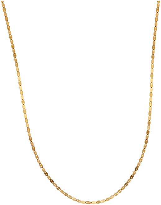 18" Mirror Link Chain (1-1/2mm) in 14K Yellow, White or Rose Gold
