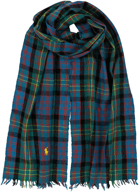 Men's Outdoor Crinkle Plaid Scarf